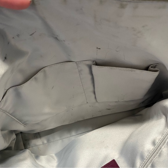 Coach Burgundy and Tan Tote Bag with Signature Design - Picture 6 of 8